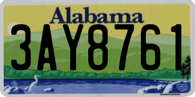 AL license plate 3AY8761