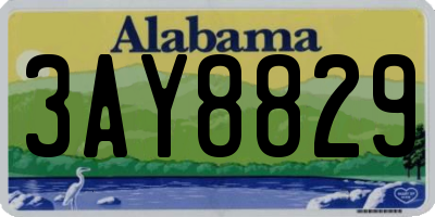 AL license plate 3AY8829