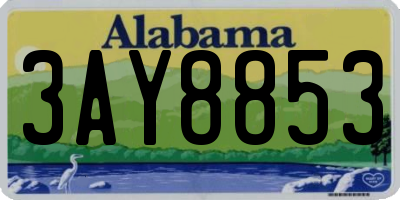 AL license plate 3AY8853