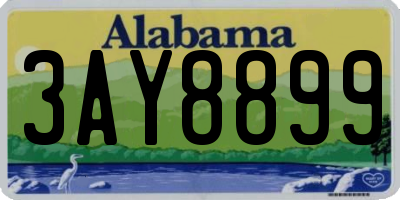 AL license plate 3AY8899
