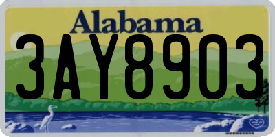AL license plate 3AY8903