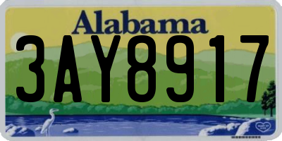 AL license plate 3AY8917