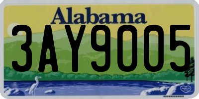 AL license plate 3AY9005