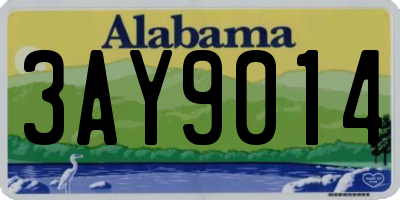 AL license plate 3AY9014