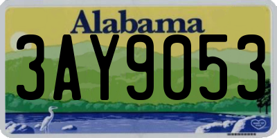 AL license plate 3AY9053