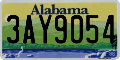 AL license plate 3AY9054