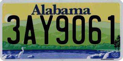 AL license plate 3AY9061