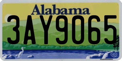 AL license plate 3AY9065