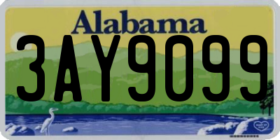 AL license plate 3AY9099
