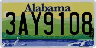 AL license plate 3AY9108
