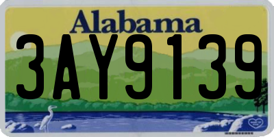 AL license plate 3AY9139