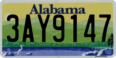 AL license plate 3AY9147