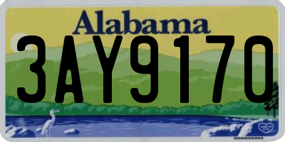 AL license plate 3AY9170