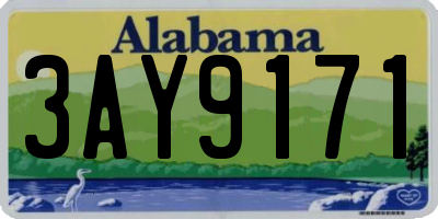 AL license plate 3AY9171