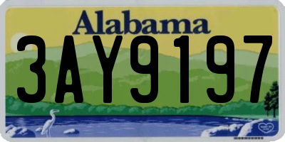 AL license plate 3AY9197