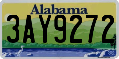 AL license plate 3AY9272