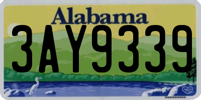 AL license plate 3AY9339