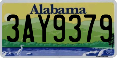 AL license plate 3AY9379