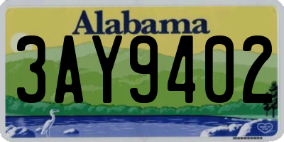 AL license plate 3AY9402