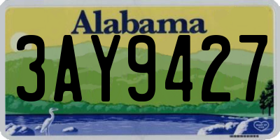 AL license plate 3AY9427