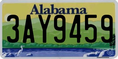 AL license plate 3AY9459