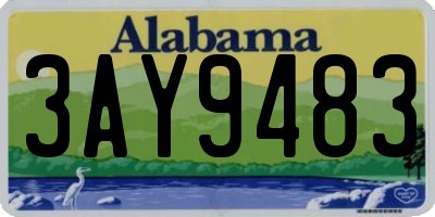 AL license plate 3AY9483