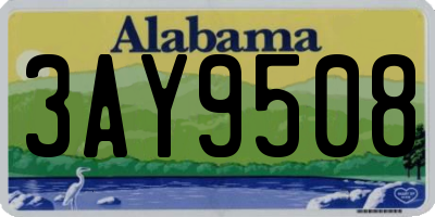 AL license plate 3AY9508