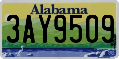 AL license plate 3AY9509