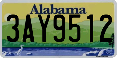 AL license plate 3AY9512