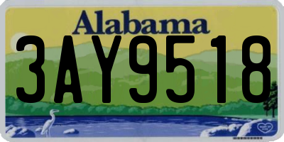 AL license plate 3AY9518