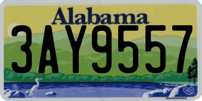 AL license plate 3AY9557