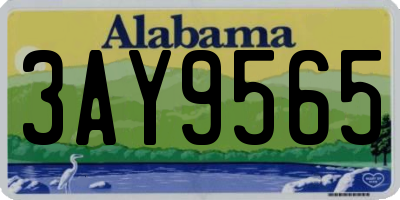 AL license plate 3AY9565