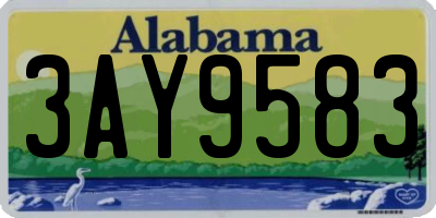 AL license plate 3AY9583