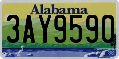 AL license plate 3AY9590