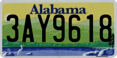 AL license plate 3AY9618