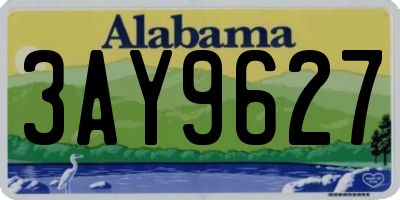 AL license plate 3AY9627