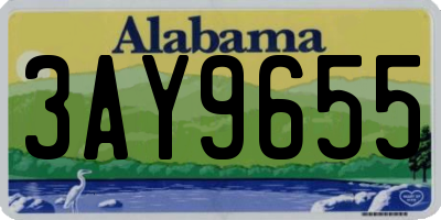 AL license plate 3AY9655