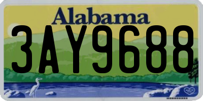 AL license plate 3AY9688