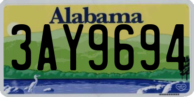 AL license plate 3AY9694