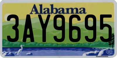 AL license plate 3AY9695