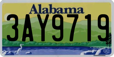 AL license plate 3AY9719