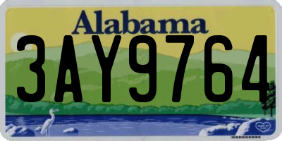 AL license plate 3AY9764