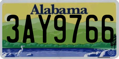 AL license plate 3AY9766