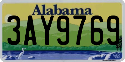 AL license plate 3AY9769
