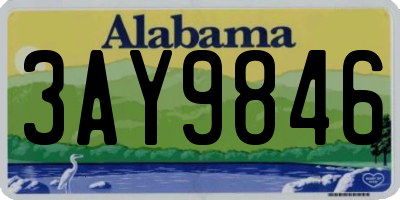 AL license plate 3AY9846