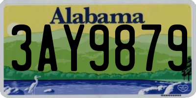 AL license plate 3AY9879