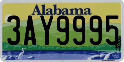 AL license plate 3AY9995