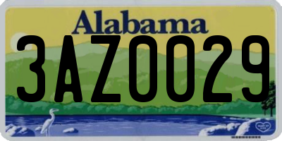 AL license plate 3AZ0029