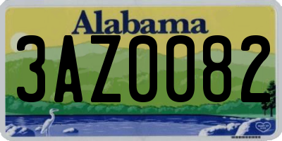 AL license plate 3AZ0082