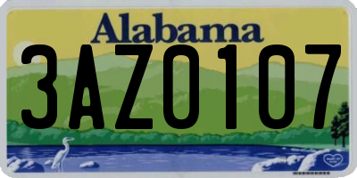 AL license plate 3AZ0107